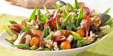 Salat med fenalår og blåmuggost