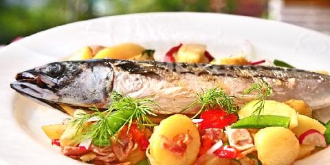 Grillet makrell med potetsalat