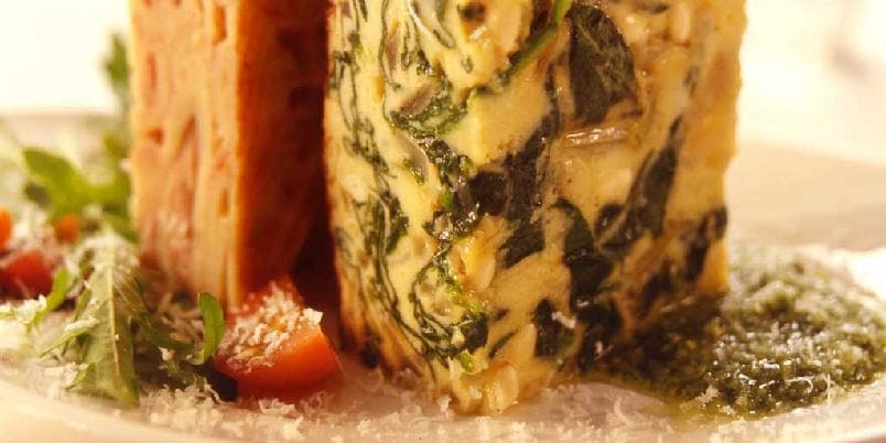 Frittata med spinat og parmesan