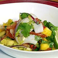 Skalldyrsalat med chili og mango