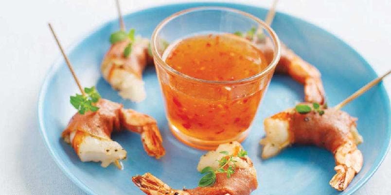 Scampi med spekeskinke