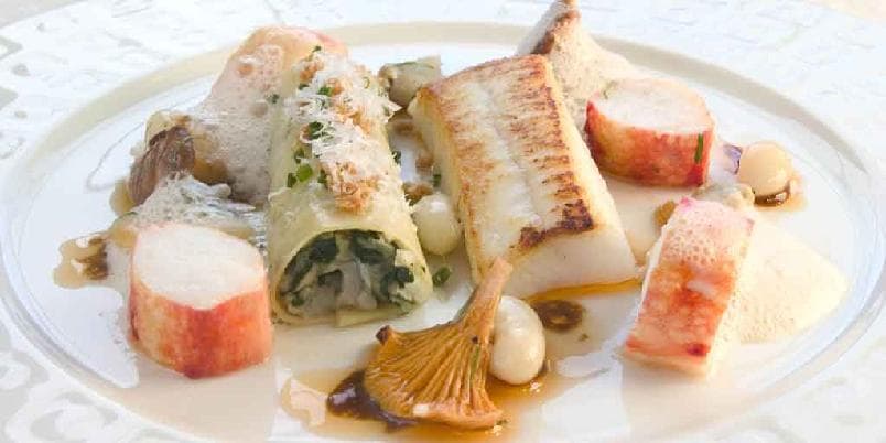 Canneloni av kongekrabbe