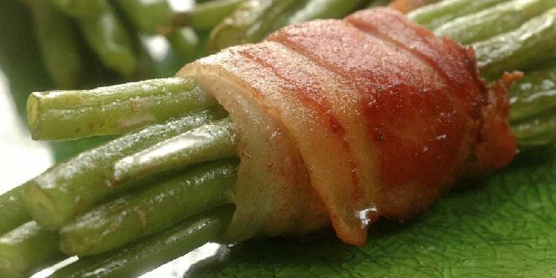 Aspargesbønner med bacon