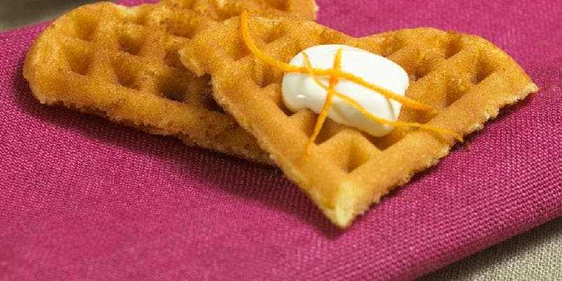 Sprø appelsinvafler