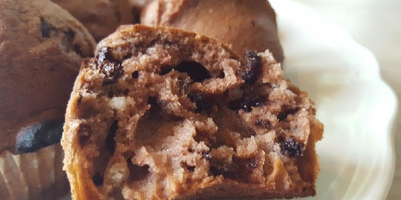 Muffins med vanilje og sjokolade - helt uten gluten og melk