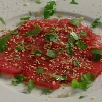 Carpaccio på tunfisk