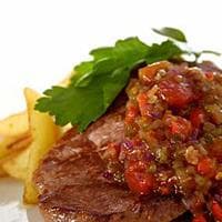 Entrecôte med søt chilisaus