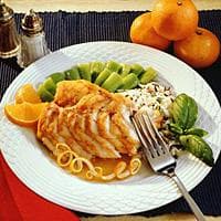 Stekt hyse med appelsinsaus