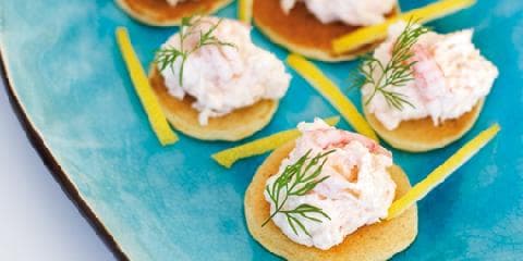 Blinis med rekemousse