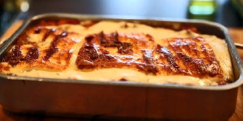 Lasagne med grillet ost