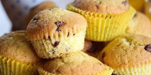 Muffins med solo og melkesjokolade