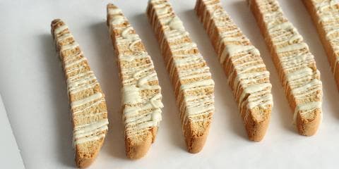 Biscotti med vanilje og hvit sjokolade