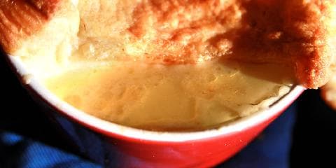 Fiskesuppe med deilig lokk