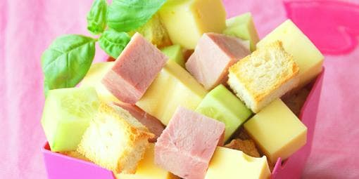Matpakkesalat med skinke