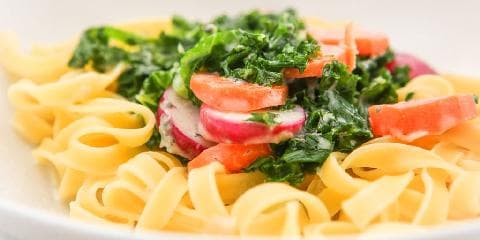 Sunn pasta med grønnkål