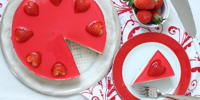 Ostekake med gelelokk
