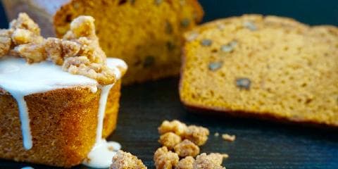 Pumpkin Bread With Caramelized walnuts