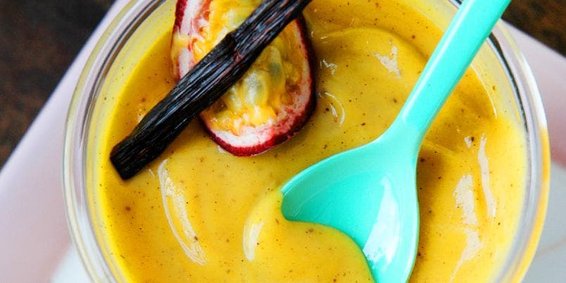 Pasjonsfrukt Curd med hint av Vanilje