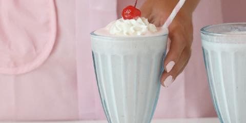 Sommerlig jordbærmilkshake