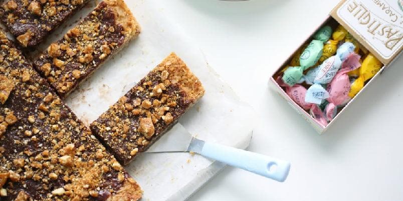 Glutenfrie havreruter med sjokolade og krokan