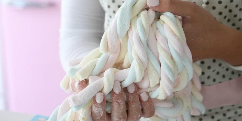 Vanilje marshmallows-snører
