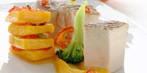 Kalkunfilet med bakt gresskar