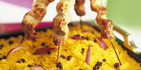 Kalkunsatay med couscous