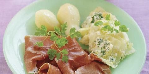 Spekeskinke med sommerkål