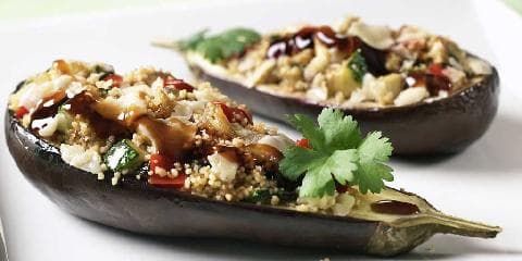 Gratinert aubergine med couscous