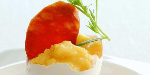 Bløt eggerøre med chorizopølse