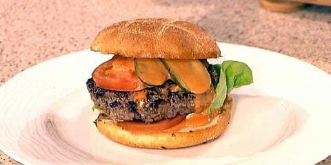 Hamburger med amerikansk dressing