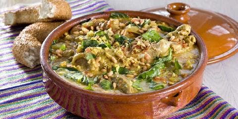 Afghansk lammegryte med spinat