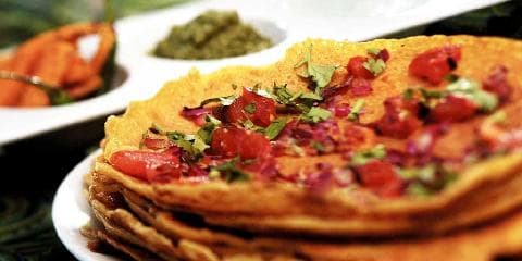 Pannekaker av kikertemel