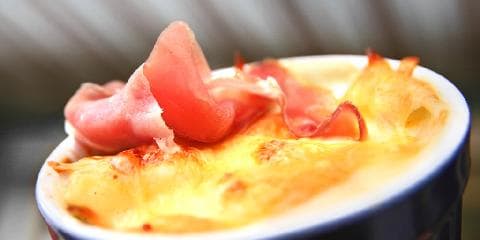 Spekeskinke med gratinert blomkål