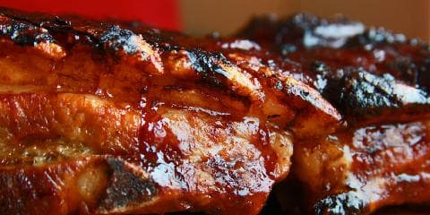 Ribbe med honning og soya