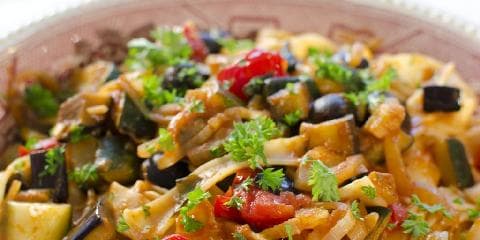 Tagliatelle med ratatouille