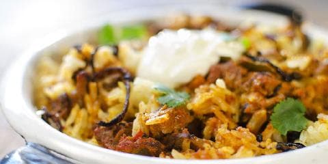 Curry med kjøtt og ris