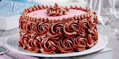 Sjokoladekake med bringebærfyll