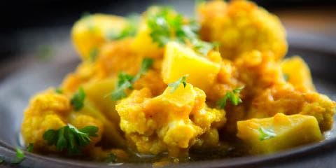 Indisk potet og blomkål