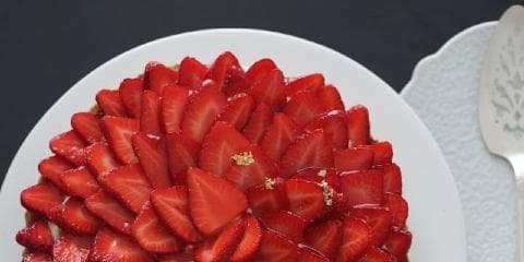 Jordbær- og vaniljeterte