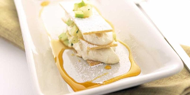 Epleterte med cottage cheese