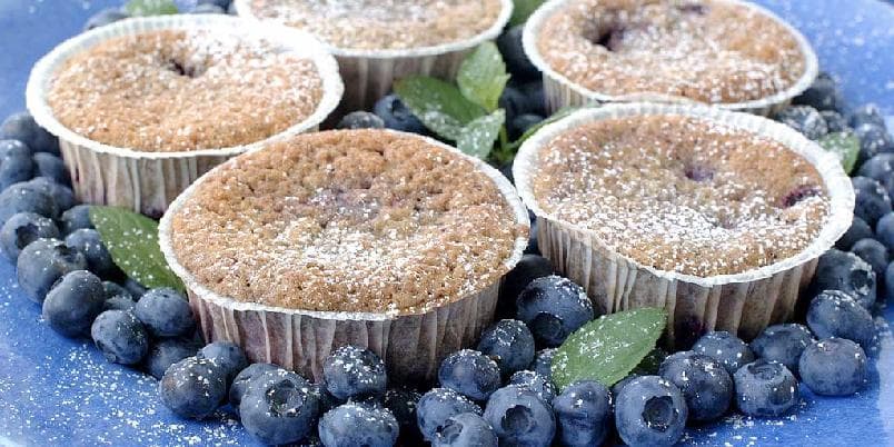 Blåbærmuffins med ørlite kardemomme