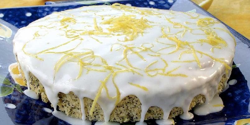 Sitron- og valmuekake