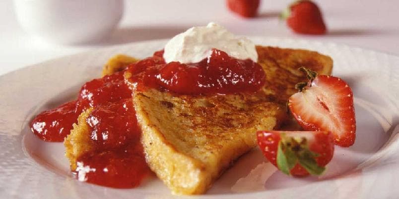 Arme riddere med jordbærsyltetøy