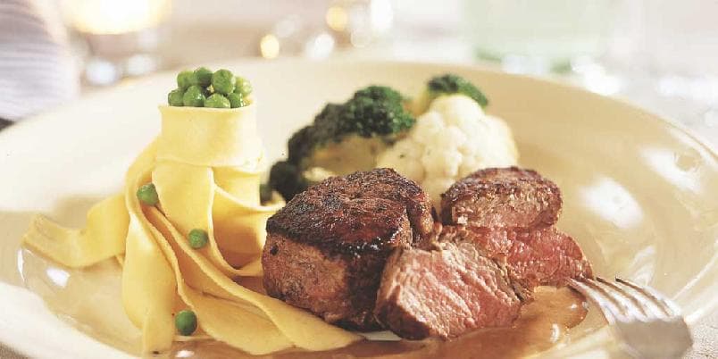 Cognac-flambert kalvefilet