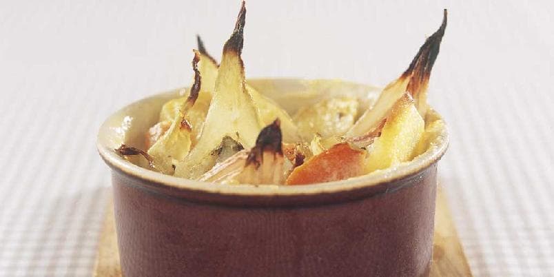 Fløtegratinerte grønnsaker