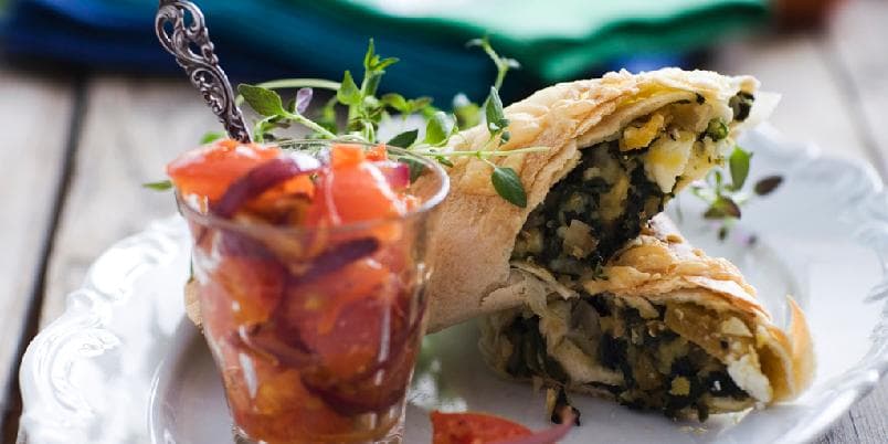 Burritos med linser og fetaost