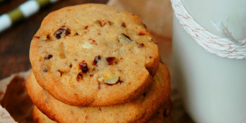 Shortbread Cookies med Appelsin og Pecan nøtter