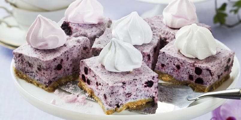 Isostekake med blåbær