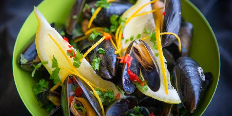 Blåskjell med kryddersmør